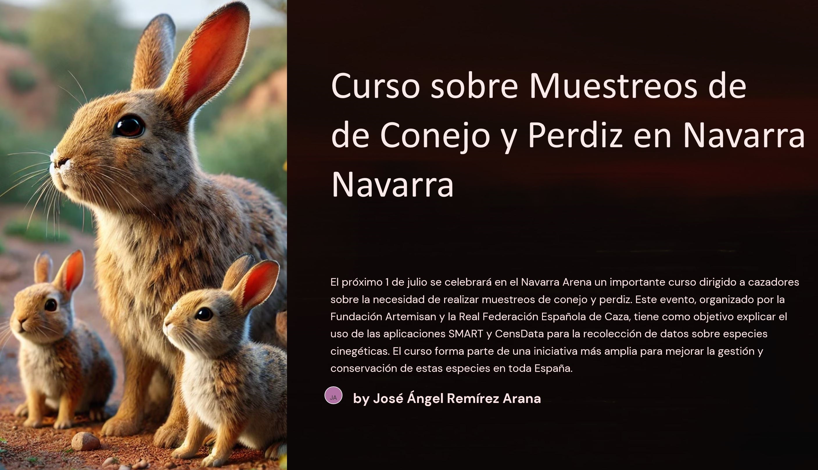CURSO MUESTREOS CONEJO Y PERDIZ EN NAVARRA